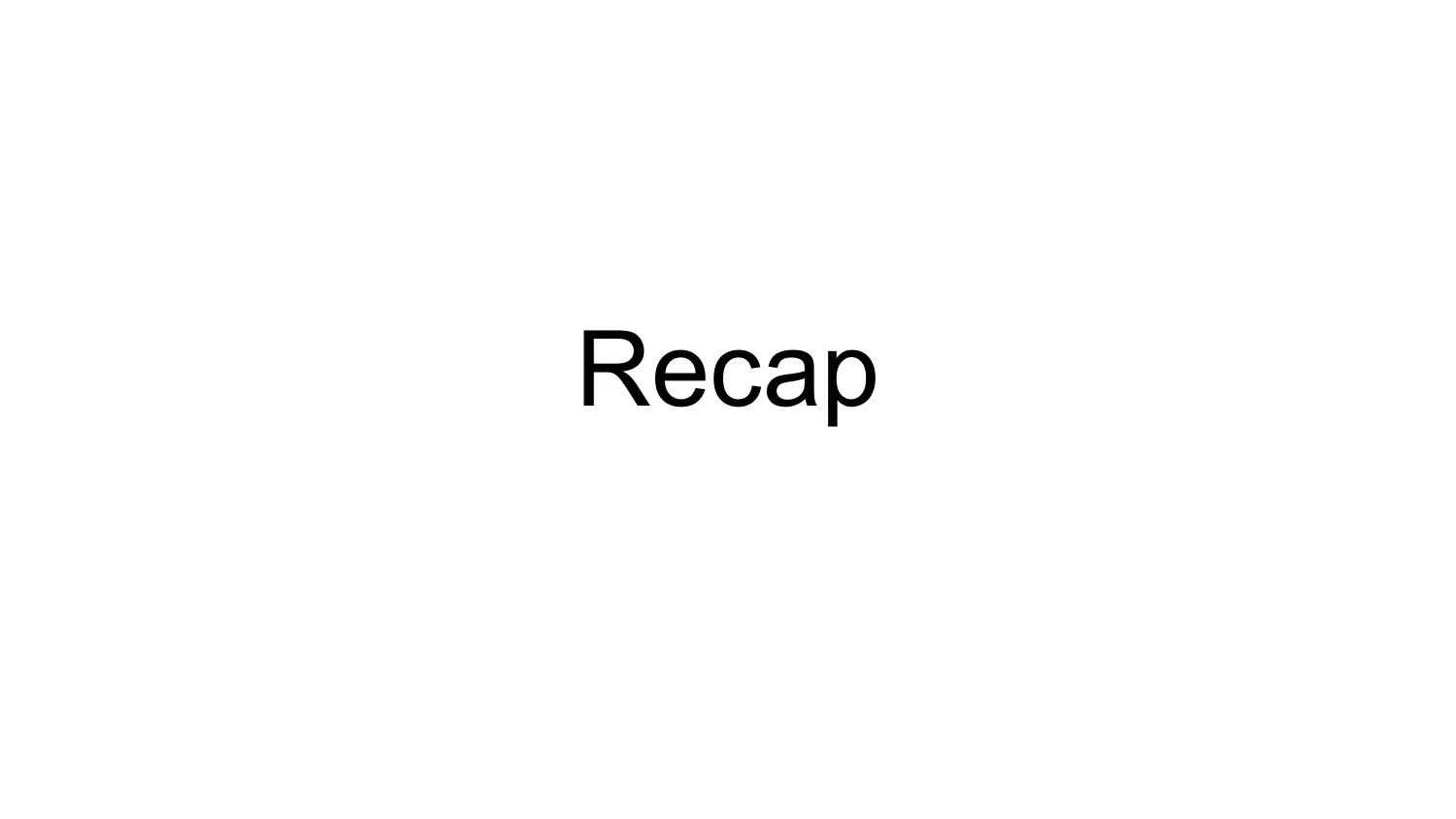 Recap section divider