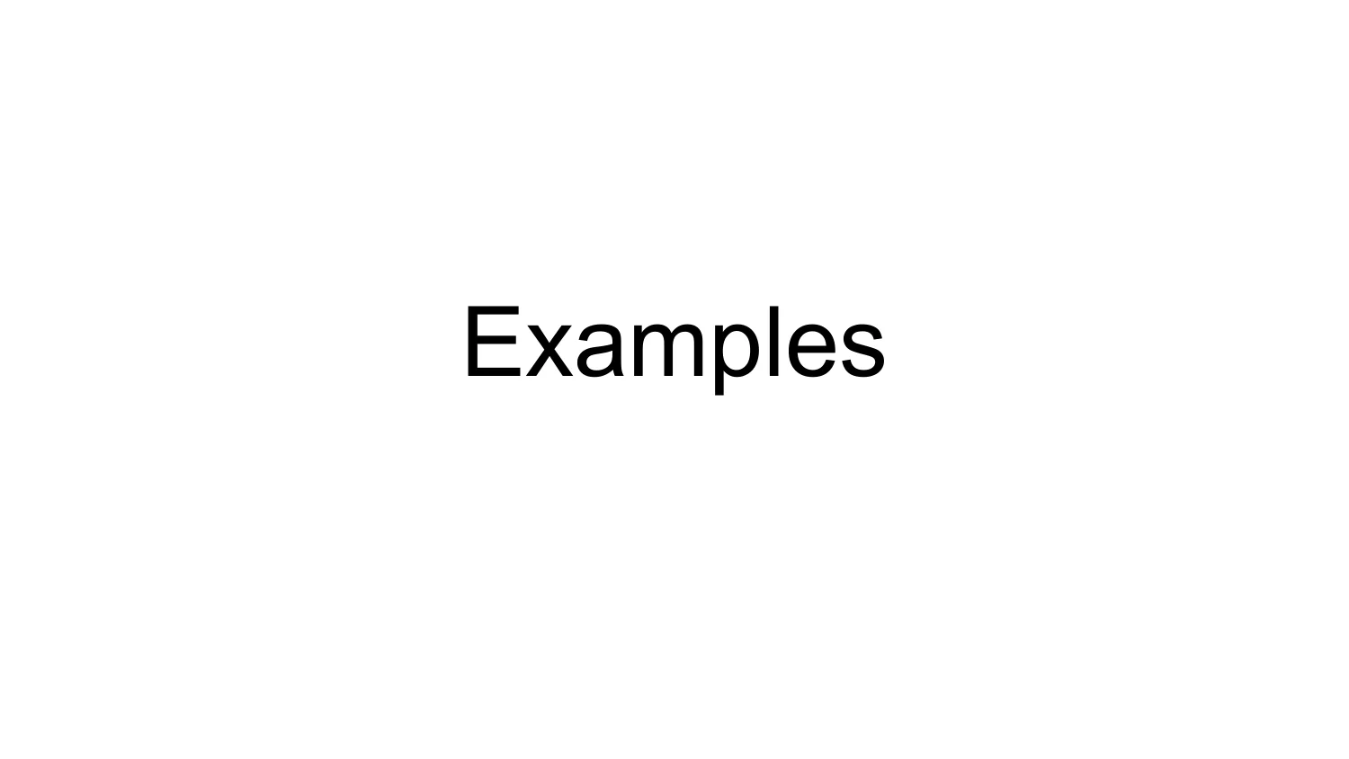 Examples section divider